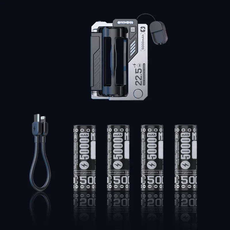 Portable Removable Battery Power Bank – 5000-20000mAh, Quick Swap for Travel